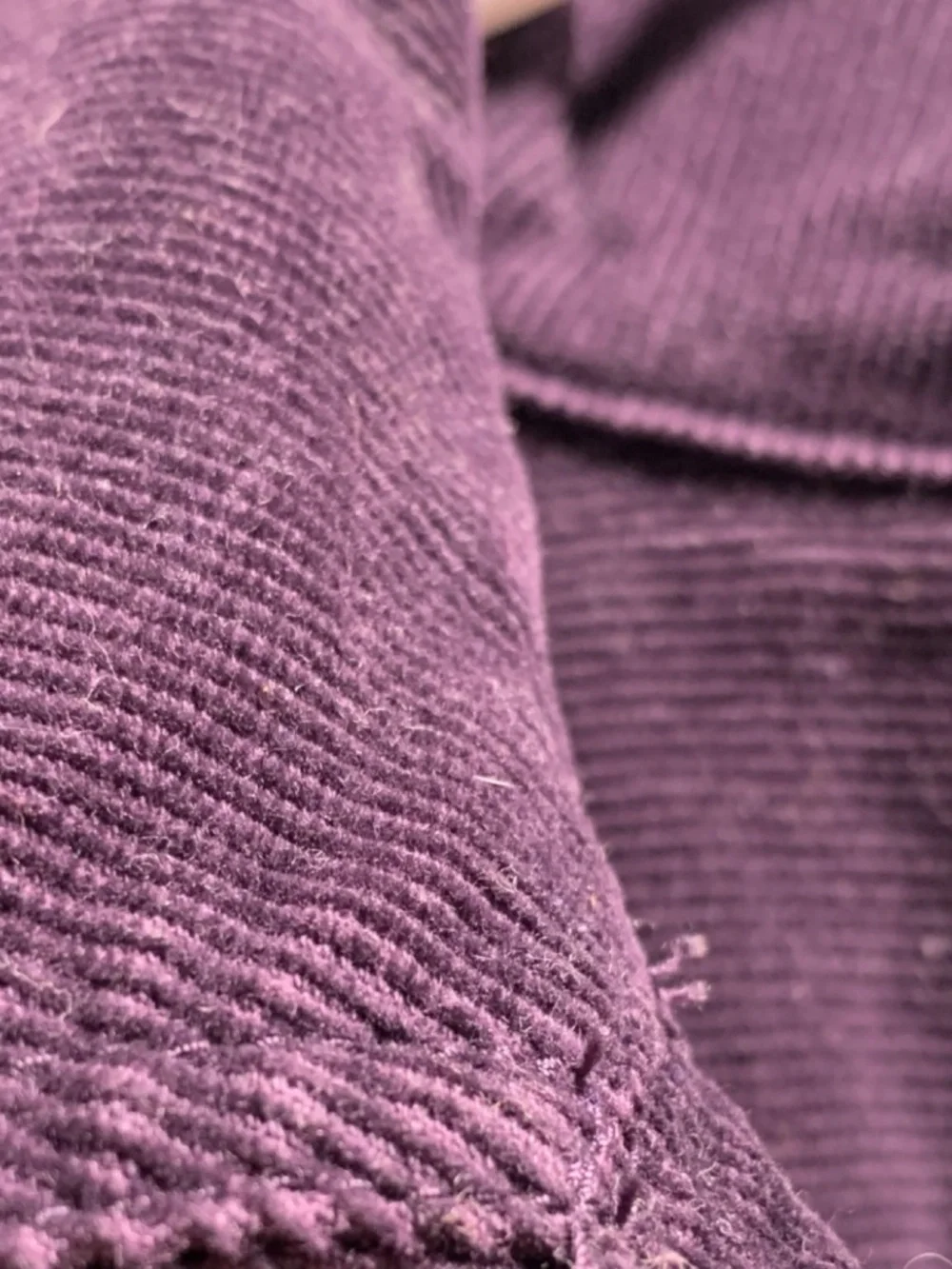 Y2K Ralph Lauren Purple Corduroy Jacket P/M Petite Collared Button Pocket SKU026 - Picture 9 of 10